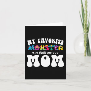 Tarjeta Mi monstruo favorito me llama mamá diversión madre