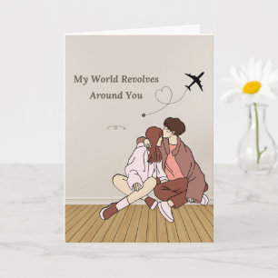 Tarjeta Mi mundo gira en torno a ti - Amor Romántico