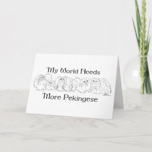Tarjeta Mi mundo necesita más pequinés
