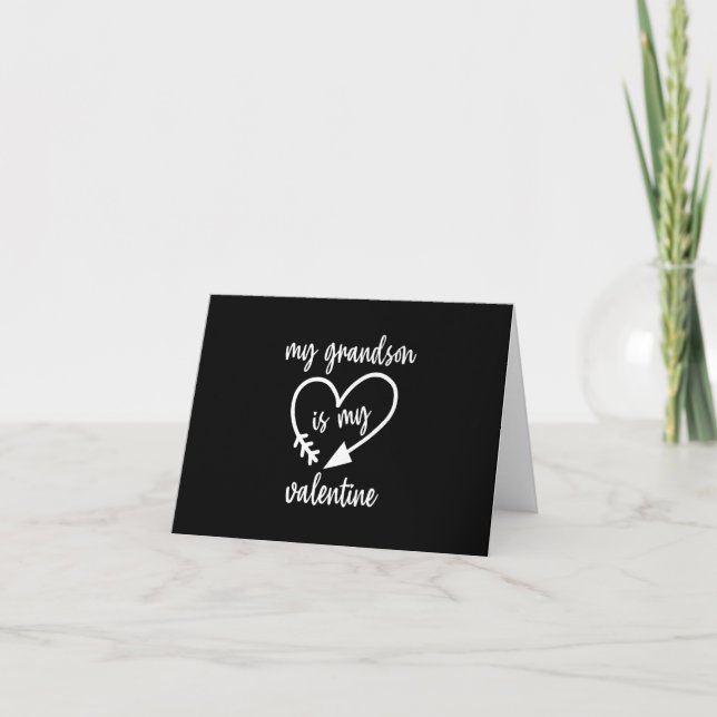 Tarjeta Mi Nieto Es Mi Día de San Valentín Valentino Cuto (Anverso)