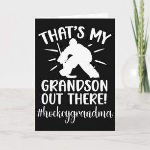 Tarjeta Mi nieto hockey abuela jugador de hockey sobre hie