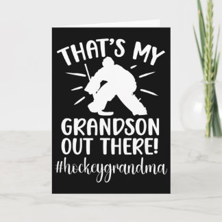 Tarjeta Mi nieto hockey abuela jugador de hockey sobre hie