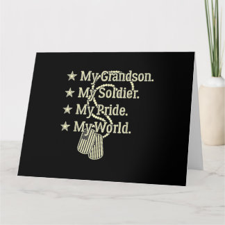 Tarjeta Mi nieto mi héroe militar orgulloso abuelo militar