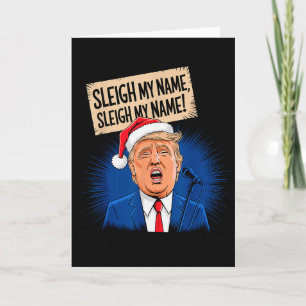 Tarjeta Mi nombre trineo Mi nombre trineo Divertido Trump