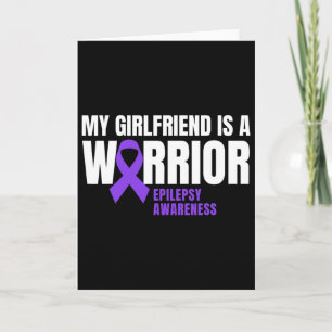 Tarjeta Mi Novia Es Una Guerrera Conciencia Epilepsia Púrp