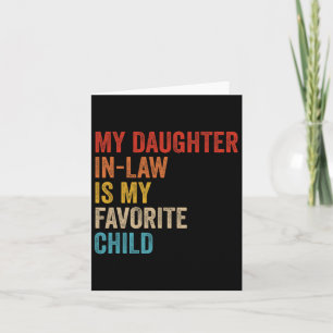 Tarjeta Mi nuera es mi hijo favorito divertido familia