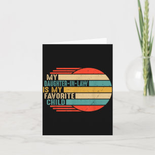 Tarjeta Mi nuera es mi hijo favorito divertido retr