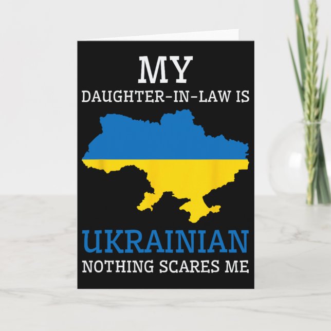 Tarjeta Mi nuera es ucraniana, nada me asusta (Anverso)