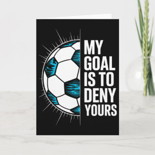 Tarjeta Mi objetivo es negar el tuyo Portero de fútbol
