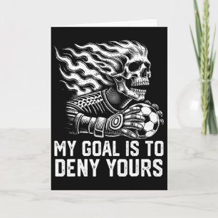 Tarjeta Mi objetivo es negar el tuyo Portero de fútbol ang