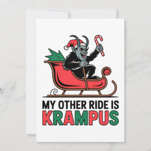 Tarjeta Mi otro vehículo es el trineo de Krampus