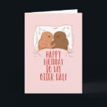 Tarjeta Mi Otter Half Cute Couple Pun Funny Cumpleaños<br><div class="desc">Graciosa y linda tarjeta de cumpleaños para los que aman los juegos de palabras y el humor. La forma perfecta de desear a sus amigos y familiares un feliz cumpleaños. Visita nuestra tienda para más colección de tarjetas de cumpleaños. Encontrarás algo genial, humorístico y a veces sarcástico tarjetas de cumpleaños...</div>