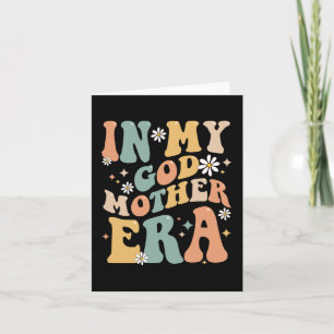 Tarjeta Mi padrina era Lover Groovy Retro Mom Funny Moth