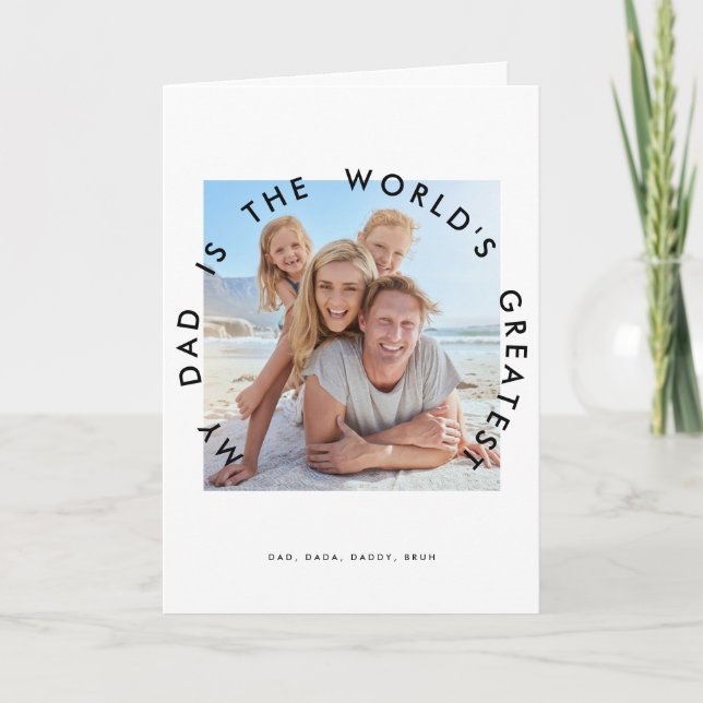 TARJETA MI PAPÁ ES EL MAYOR DÍA MUNDIAL DE LOS PADRES (Anverso)