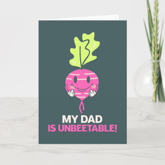 Tarjeta Mi papá es imbebible Chiste de Día del Padre papá  (Anverso)