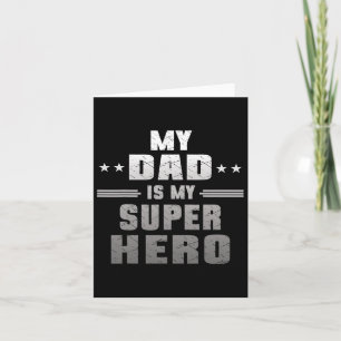 Tarjeta Mi papá es mi súper héroe, papá papá papá papá pap