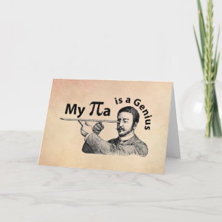 Tarjeta Mi papá es un genio