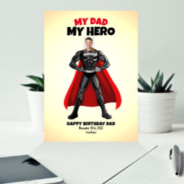 Tarjeta Mi papá mi héroe cumpleaños gracioso