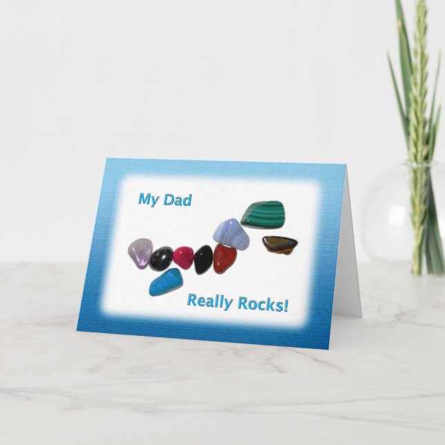 Tarjeta Mi papá realmente Rocks (Anverso)