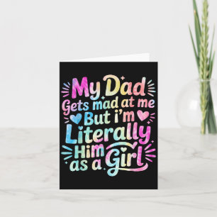 Tarjeta Mi papá se enfada conmigo pero literalmente él com