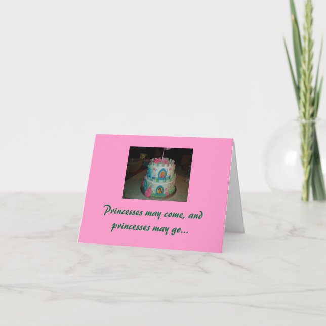 Tarjeta Mi pequeña Princesa, feliz cumpleaños (Anverso)