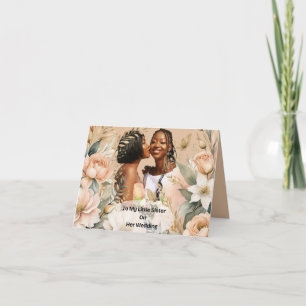 Tarjeta Mi pequeño día de boda de hermanas