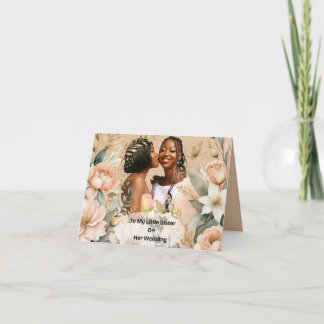 Tarjeta Mi pequeño día de boda de hermanas