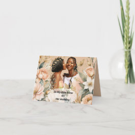 Tarjeta Mi pequeño día de boda de hermanas