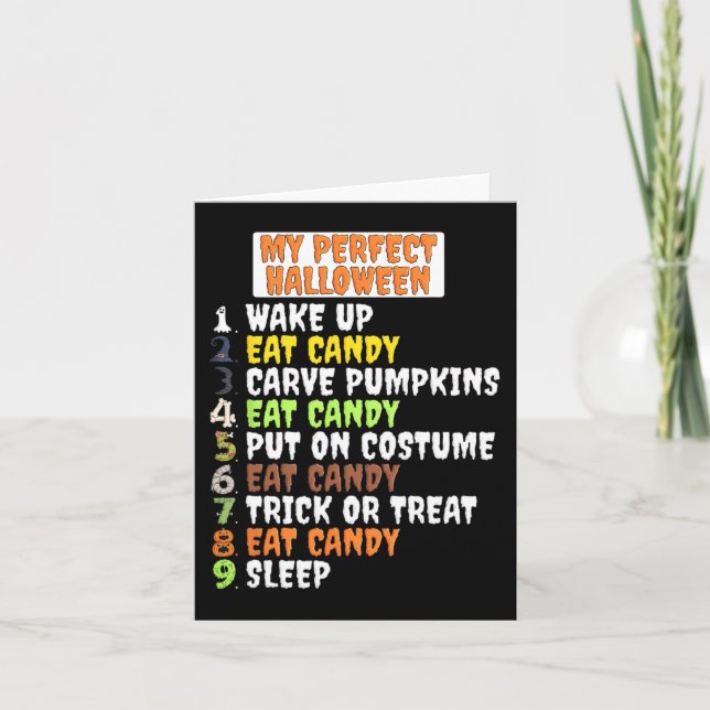 Tarjeta Mi perfecto halloween Fun Skeleton Guay Pump (Anverso)