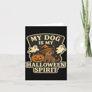 Tarjeta Mi perro es mi espíritu de Halloween _ Amante dive