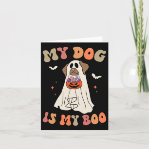 Tarjeta Mi Perro Es Mi Fantasma Fantasma Halloween Lover