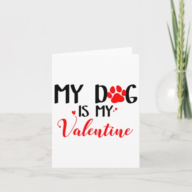 Tarjeta Mi perro es mi San Valentín por  (Anverso)