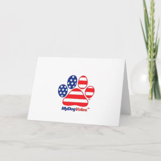 Tarjeta Mi perro vota los E.E.U.U. Notecards