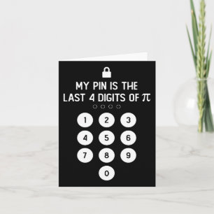 Tarjeta Mi Pin Es Los Últimos 4 Dígitos De Pi Número Símbo