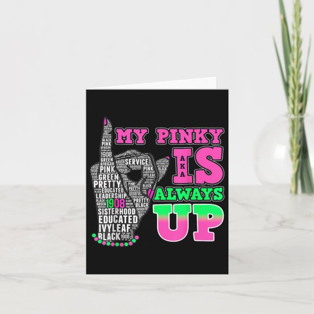 Tarjeta Mi Pinky Siempre Está Arriba Aka Mes De Historia N (Anverso)