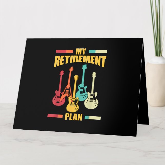Tarjeta Mi plan de retiro guitarra eléctrica Cadena musica (Anverso)