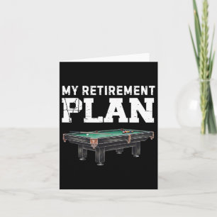 Tarjeta Mi plan de retiro Jugador de Piscina de Vintage Fu