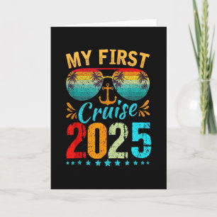 Tarjeta Mi Primer Crucero 2025 Tee Vacaciones Familiares C