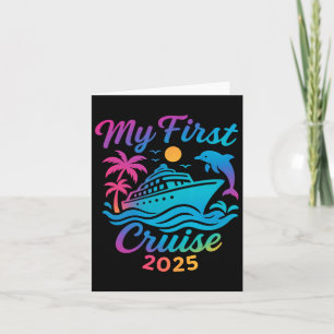 Tarjeta Mi primer crucero 2025 viaje de vacaciones familia