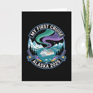 Tarjeta Mi primer crucero Alaska 2025 Camiseta Luces del N