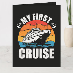 Tarjeta Mi primer crucero Divertido crucero de vacaciones 