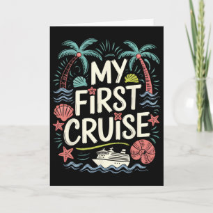 Tarjeta Mi primer crucero familiar vacaciones barco viaje