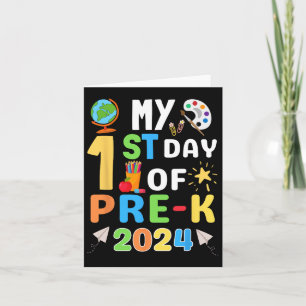Tarjeta Mi primer día de prekinder 2024 Primer día de regr