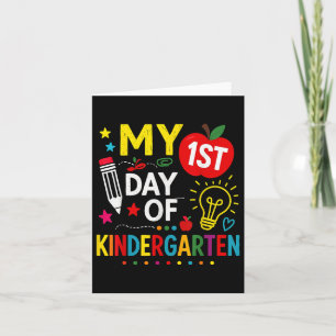 Tarjeta Mi Primer Día Del Niño En Primer Día De La Escuela