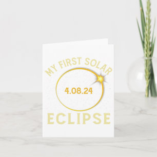 Tarjeta Mi primer eclipse solar total del 8 de abril niño