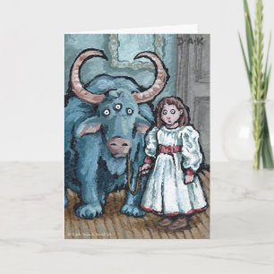 Tarjeta Mi primer Mascota #1 - Un saludo surrealista en bl