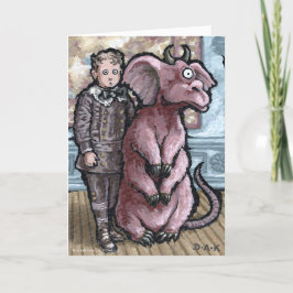 Tarjeta Mi primer Mascota #6 - Un saludo surrealista en bl