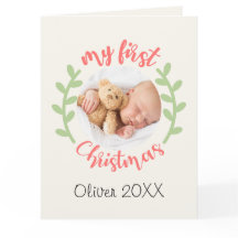 Mi primer Navidad Nombra de bebé FOTO Festividad d