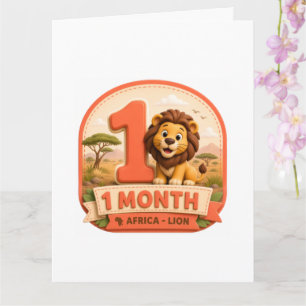 Tarjeta Mi primera aventura – 1 mes de bebé Hito pequeño