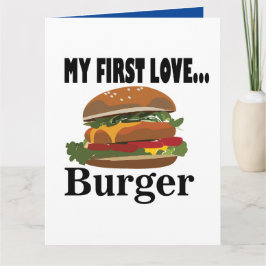 Tarjeta Mi primera hamburguesa de amor Saludo